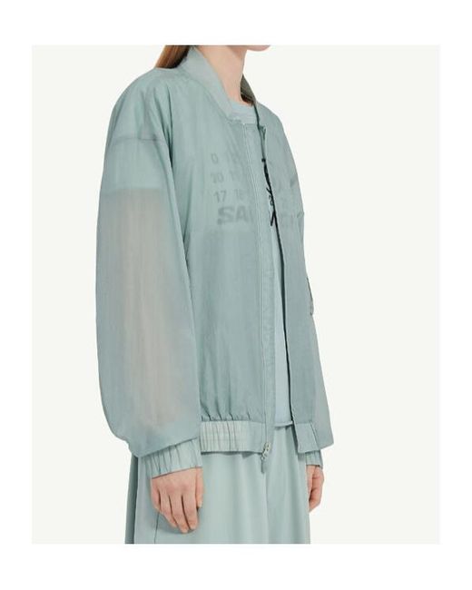 MM6 MAISON MARGIELA X SALOMON Blue Numbers-Printed Zipped Bomber Jacket