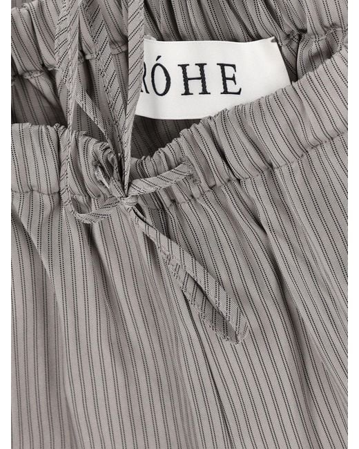 Rohe Gray Striped Drawstring Pants