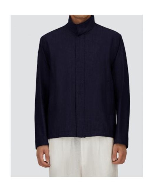 Herno Blue High-Neck Jacket for men