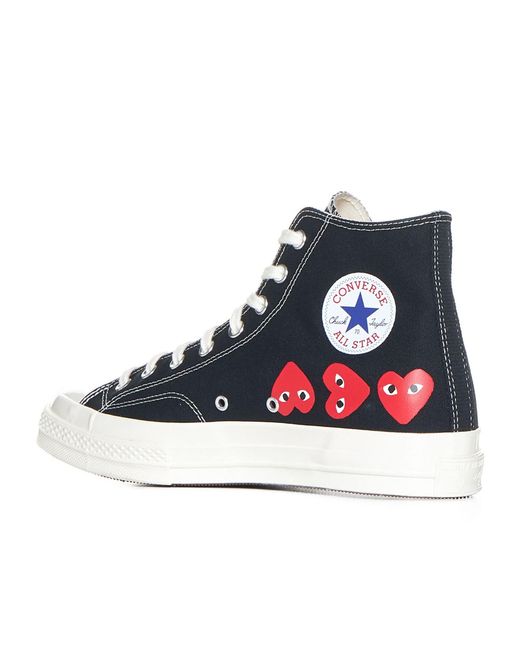 Comme des Garçons White Comme Des Garçons Play X Converse High-Top Sneakers for men