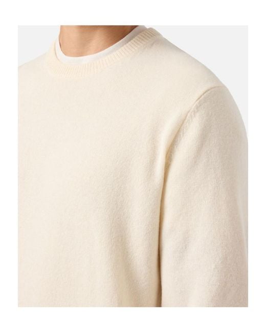 Mc2 Saint Barth White Ribbed Crewneck Jumper for men