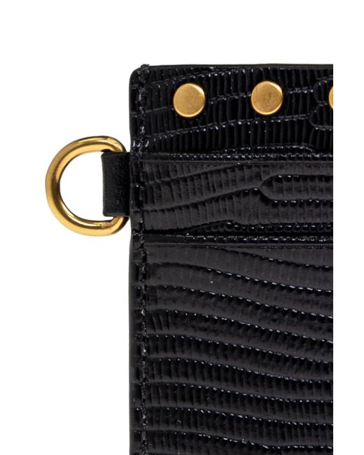Isabel Marant Black Oskan Embossed Card Holder