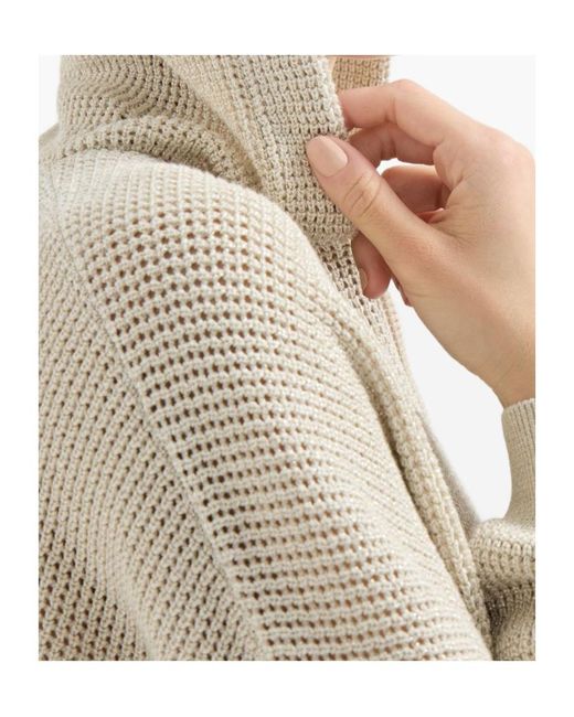 Brunello Cucinelli White Zip-Up Knitted Hoodie