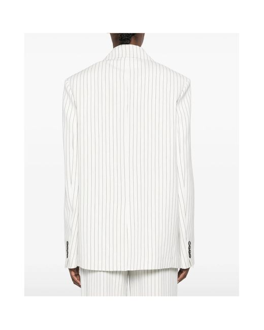 Loulou de Saison White Double-Breasted Jacket