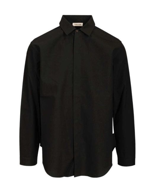 Fear Of God Black Classic Long-Sleeve Shirt for men