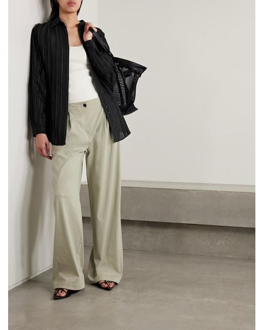Proenza Schouler Black Raven Striped Shirt
