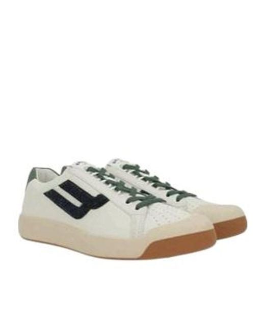 Bally White Logo Flocked Low-Top Sneakers for men