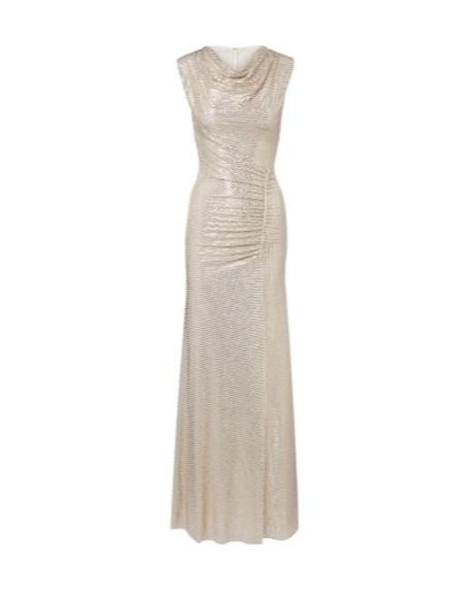 Roland Mouret White Embellished Gathered Gown