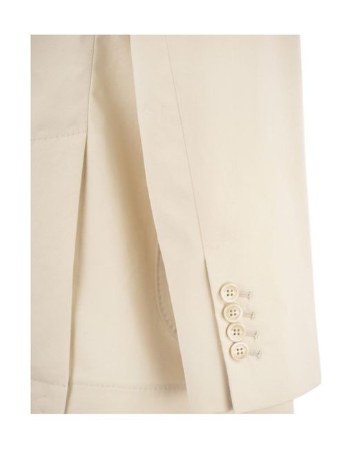 Brunello Cucinelli Natural Single-Breasted Jacket for men