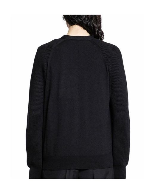 McQueen Black Buttoned Logo Embroidered Cardigan for men
