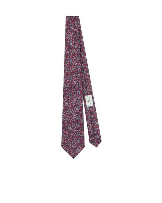 Etro Purple Paisley Jacquard Tie for men