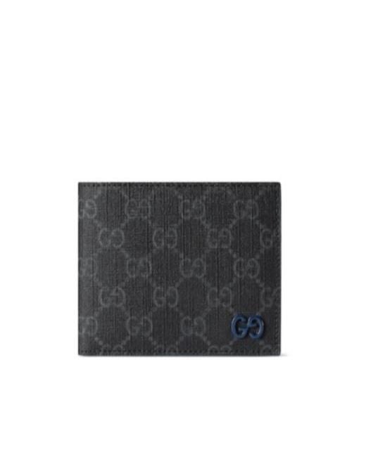 Gucci Black Monogrammed Bifold Wallet for men