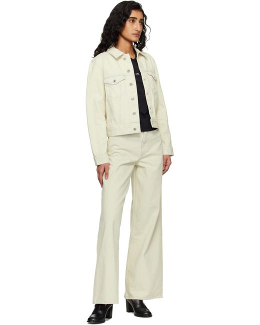 A.P.C. White Wide Leg Pants