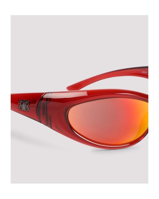 Balenciaga Red Eyewear Cat-Eye Sunglasses for men