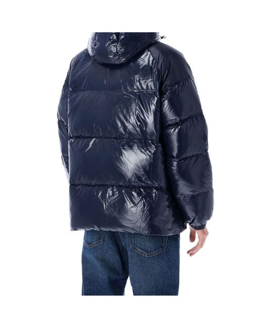 Pyrenex Blue Drawstring Hood Down Jacket for men