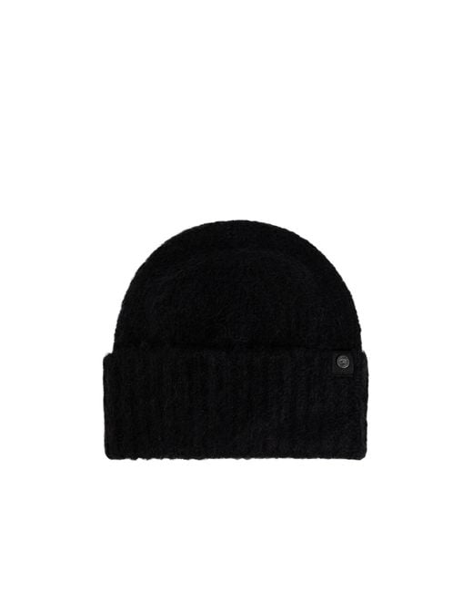 Canada Goose Black Logo-Plaque Beanie