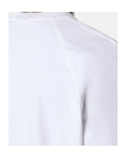 Stone Island White Oversized-Fit Short-Sleeve T-Shirt With Logo Embroidery for men