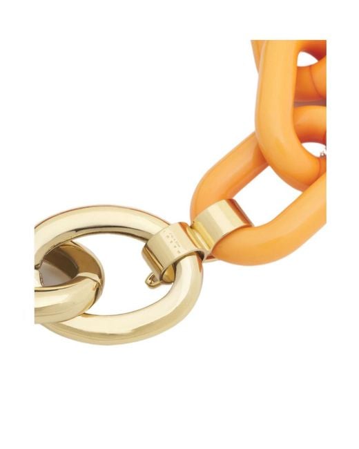 Marni Metallic And Resin Chain Necklace