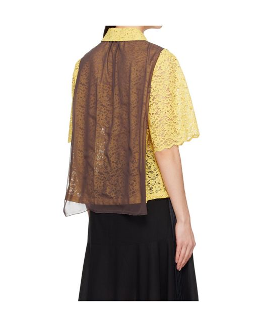 Undercover Black Collared Short-Sleeved Shirt