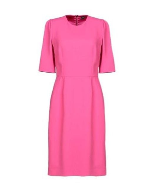 Dolce & Gabbana Pink Solid-Color Dress