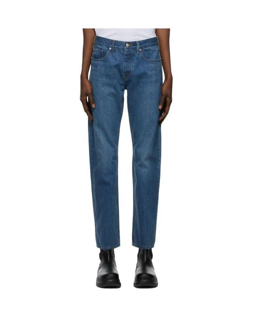 Helmut Lang Blue Logo Jeans for men