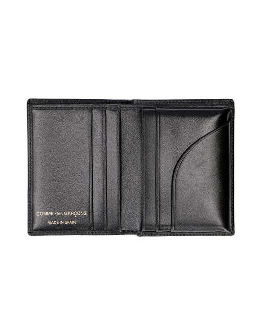 Comme des Garçons Black Leather Bifold Wallet for men
