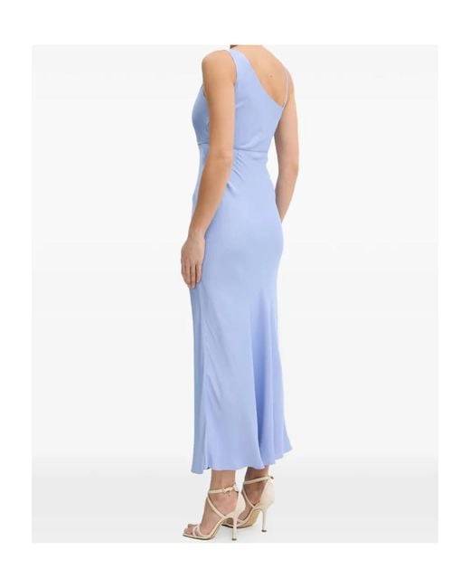 Twinset Blue Draped Midi Dress