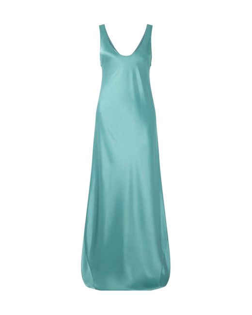 Galvan Blue Valletta Satin Gown