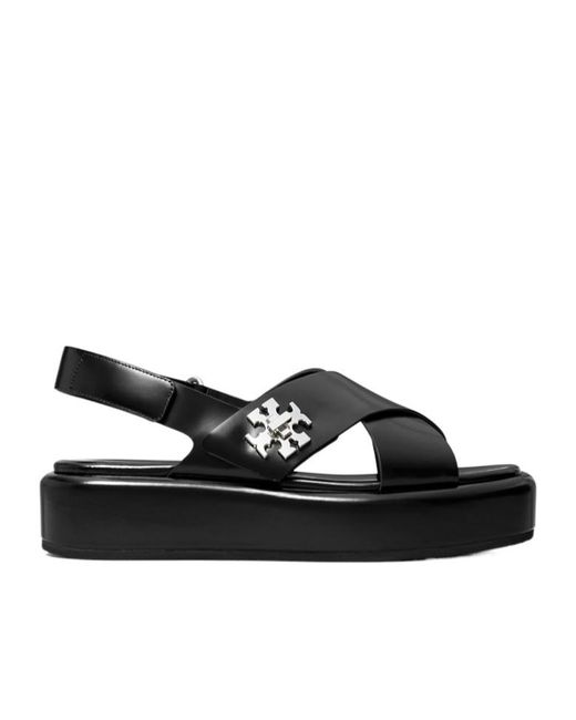 Tory Burch Black Turnlock Platform Sandal