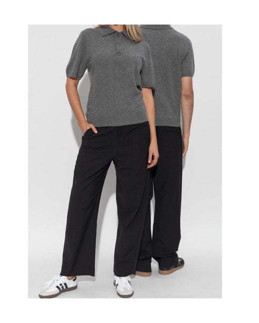 Entire studios Gray Buttoned Knitted Polo Shirt for men