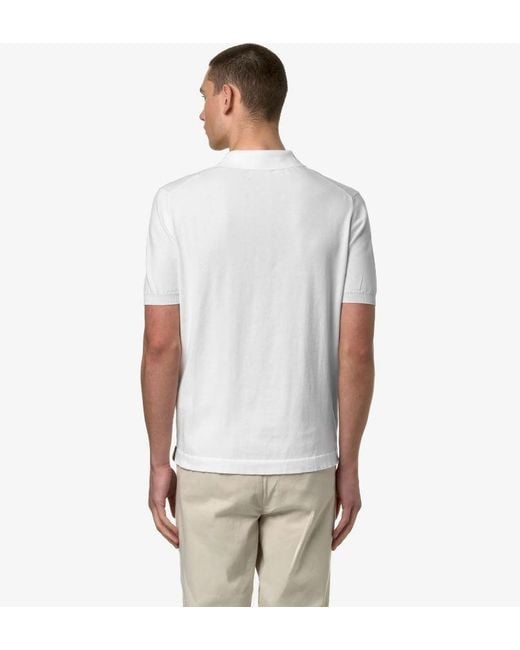 K-Way White Classic Polo Shirt for men