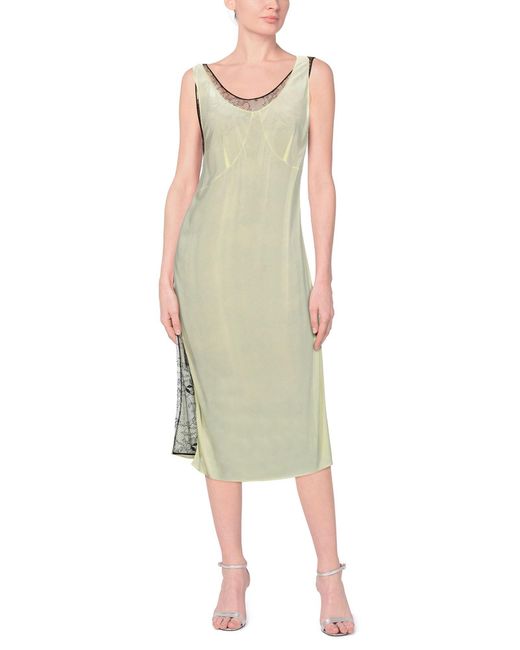 Maison Margiela White Scoop Neckline Dress