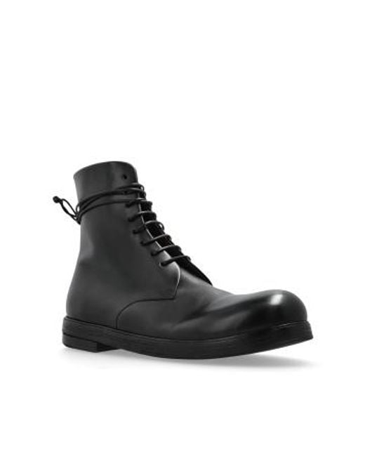 Marsèll Black Marsll Zucca Zeppa Combat Boots for men