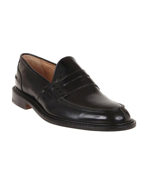 Tricker's Black Tricker's James Penny Loafers for men