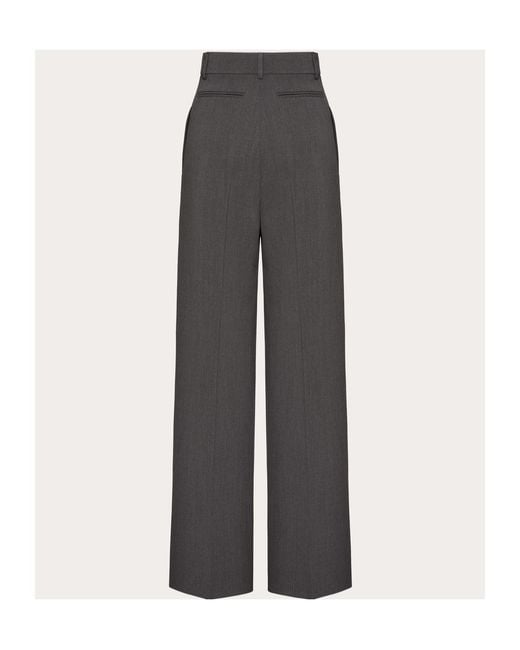 Valentino Gray Pap Wide Leg Trousers
