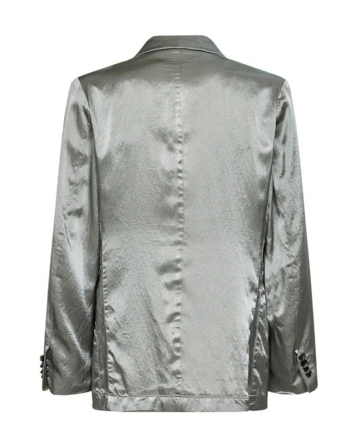 Dries Van Noten Gray Balto Double-Breasted Blazer for men