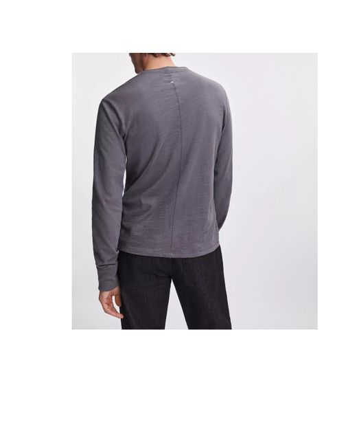 Rag & Bone Purple Long-Sleeve Polo Shirt for men