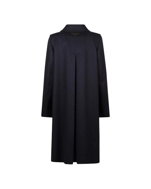Prada Blue Single-Brested Long Sleeved Coat
