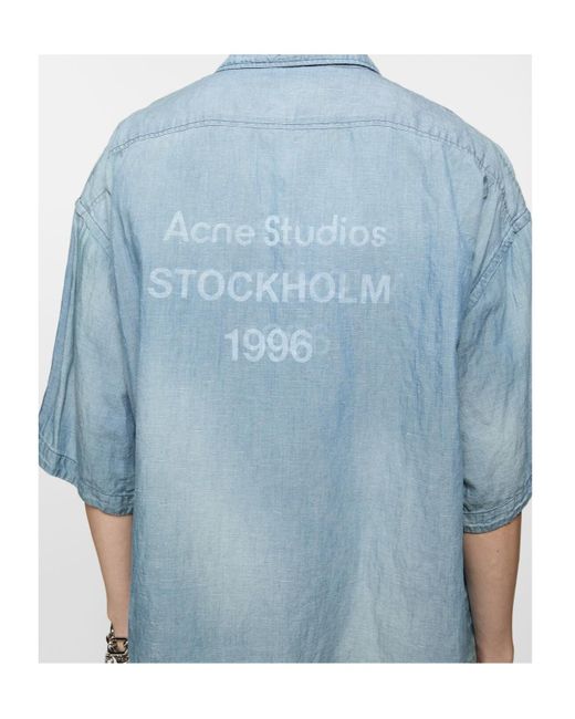 Acne Blue Denim Shirt for men