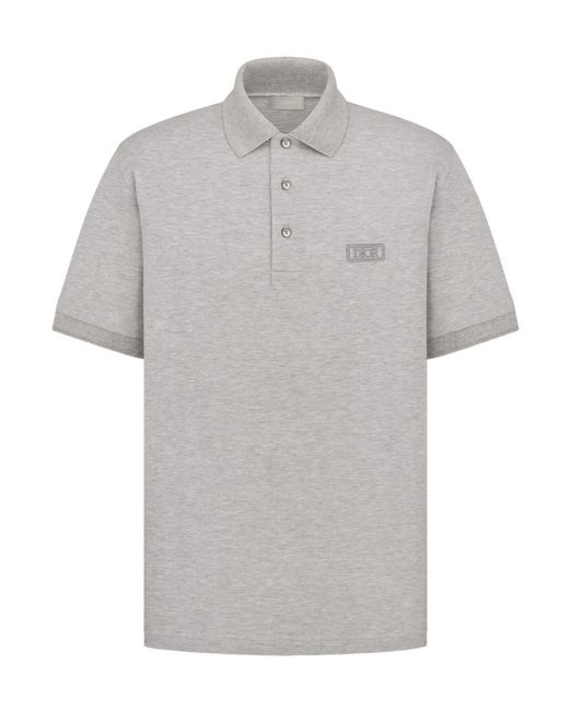 Dior Gray Homme Short-Sleeved Polo Shirt for men