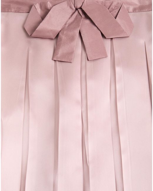 Valentino Pink Bow-Detail Midi Skirt