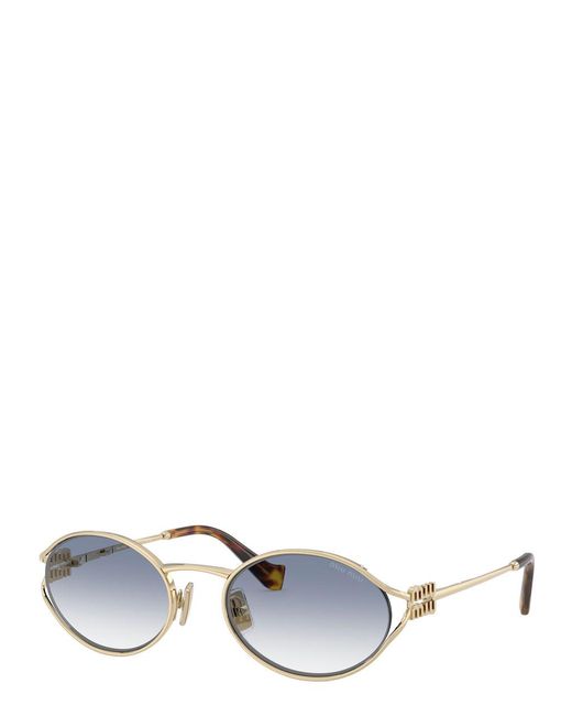 Miu Miu White Metal Sunglasses