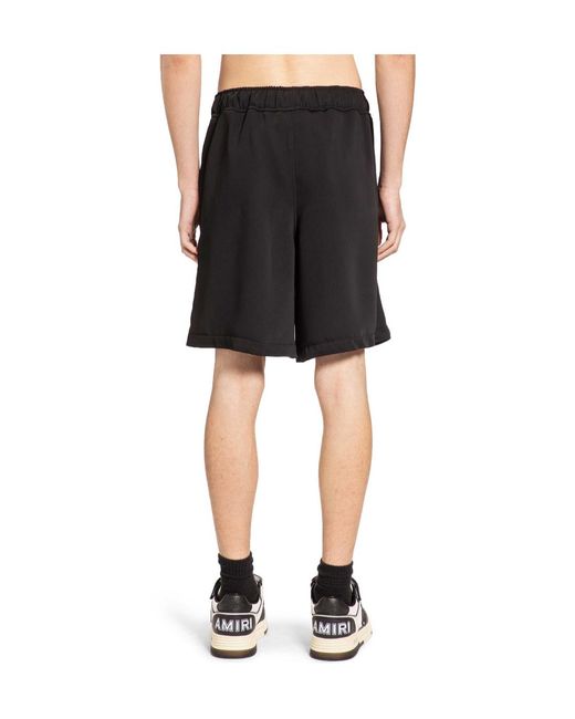 Amiri Black Ma Chateau Logo Shorts for men
