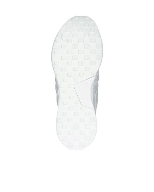 Givenchy White Metallic-Effect Leather Sneakers