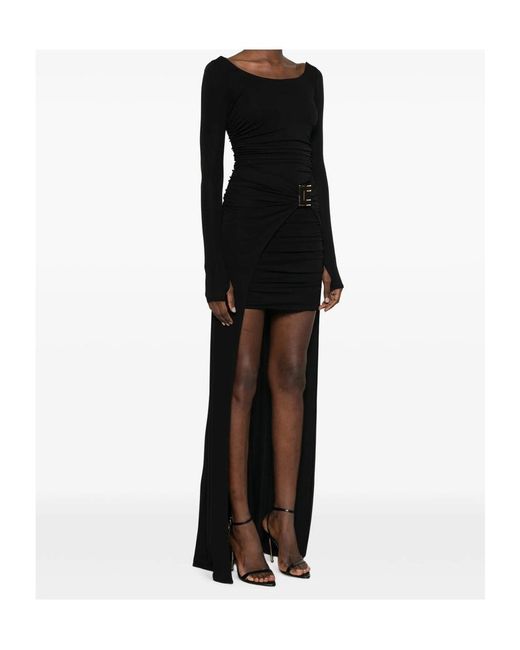 Elisabetta Franchi Black Crêpe Jersey Carpet Dress