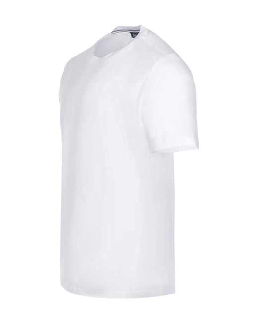 Herno White Crewneck Short-Sleeved T-Shirt for men