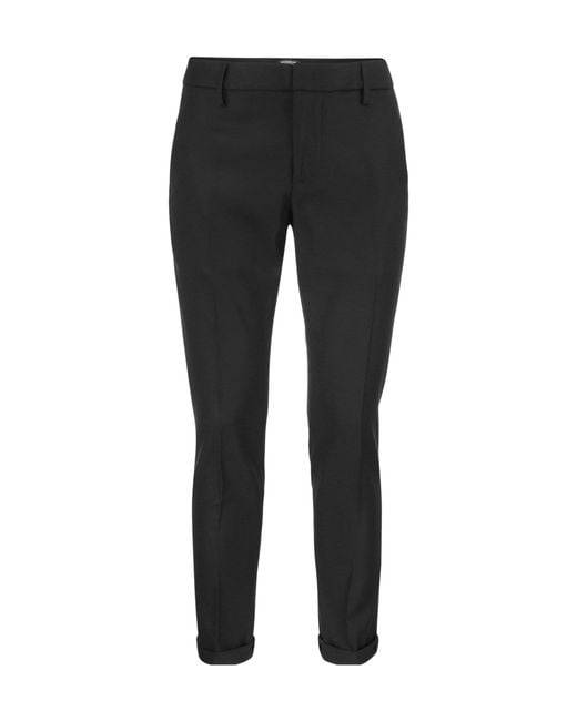Dondup Black Gaubert Slim Fit Trousers for men