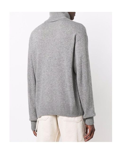 Off-White c/o Virgil Abloh Gray Fine Knit Turtleneck Jumper for men