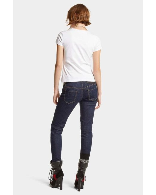DSquared² Blue Logo-Patch Jennifer Jeans