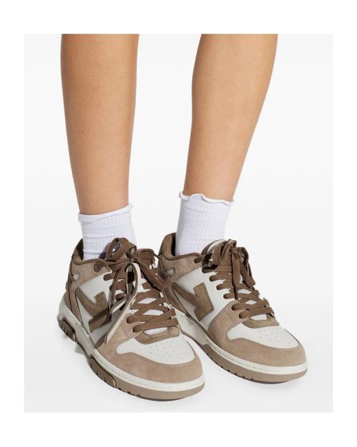 Off-White c/o Virgil Abloh Brown Out Of Office Lace-Up Sneakers